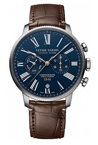 Review Best Ulysse Nardin Marine Torpilleur Annual Chronograph 44mm 1533-320LE-3A-175/1A watches sale